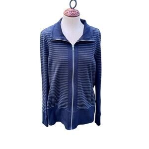 Cabi Athletic Sprint Sporty High Mock Neck Full Zip Track Jacket 3378 Size Large